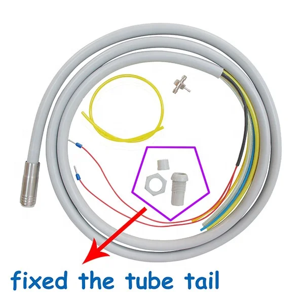 Стоматологическое оборудование alcur, 6 отверстий, оптоволоконная трубка, силиконовый наконечник, трубка, шланг