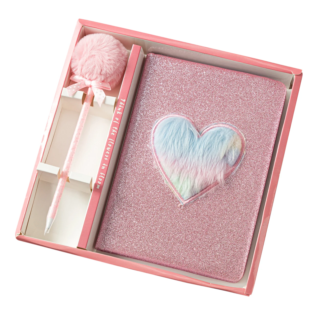 High Quality Eco Friendly Cute Dream Gratitude Goals Dream Sequin Glitter Journal Notebook with Custom Printed Pages for Kids