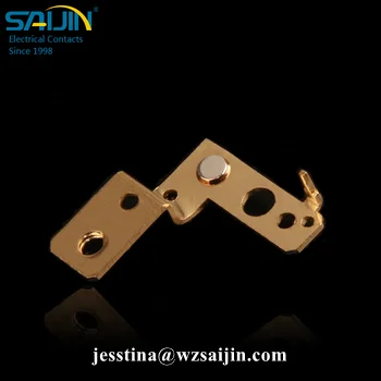 45A electrical bimetallic rivet  switch bridge electrical copper stamping parts spring contacts for switch socket relay