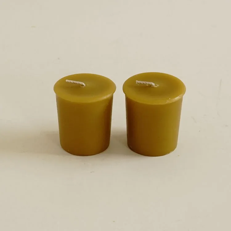 Pure beeswax votive candle set of 4