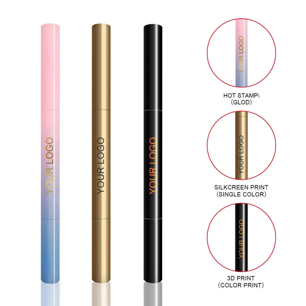 Double -Headed Eyebrow Pencil Waterproof Sweat Anti -Sweat Is Not Easy To Drop Color Very Fine Gradient Tube Brow Pencil