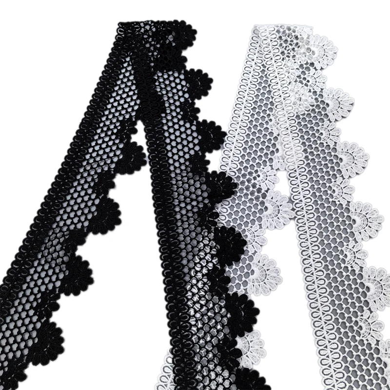 Factory Recommend Buying Beautiful Bridal Polyester Lace Trim Embroidered Floral Lace Trim Fabric For Decoration Clothes