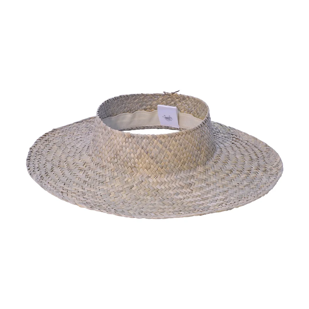 2022 new design factory wholesale popular rush grass lifeguard straw hat sun visor hat