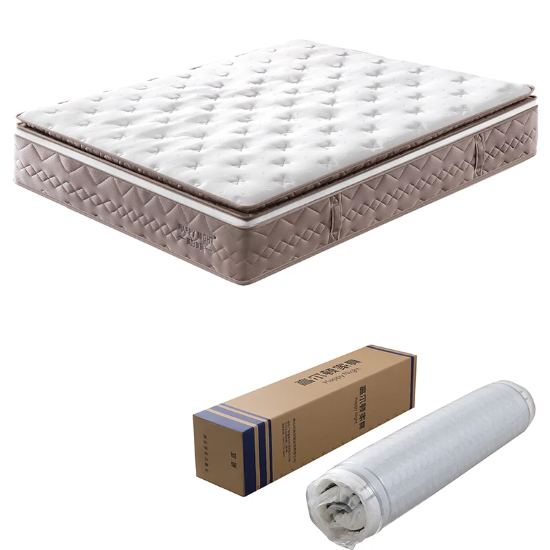 Customized Full King Size Memory Foam Hypo-Allergenic Mattress Cheap Roll Up In A Box Pocket Spring Mattress