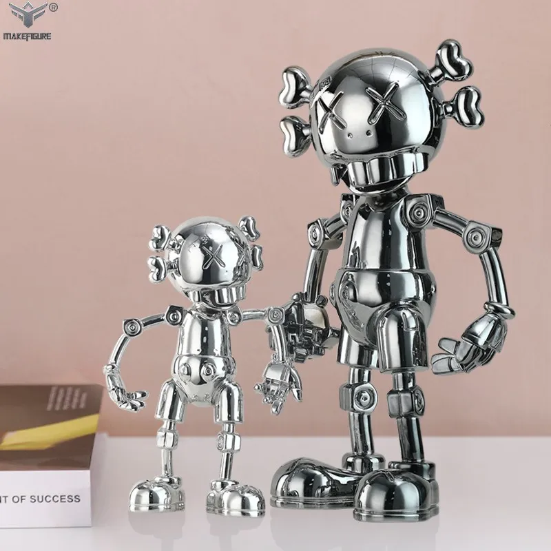 Premium Black Silver Plating Resin Figure Custom Made Designer Resin Figure Toy Electroplating Polyresin Figurine