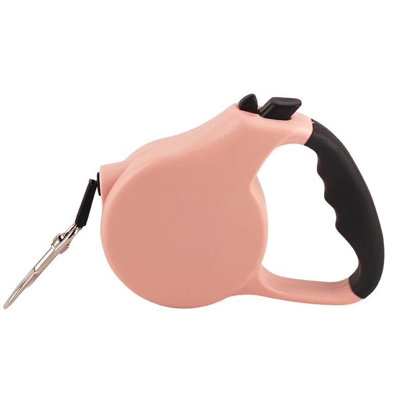 Hot sale retractable 3m automatic dog ABS leash flash light luminous dog rope for walking dog at night