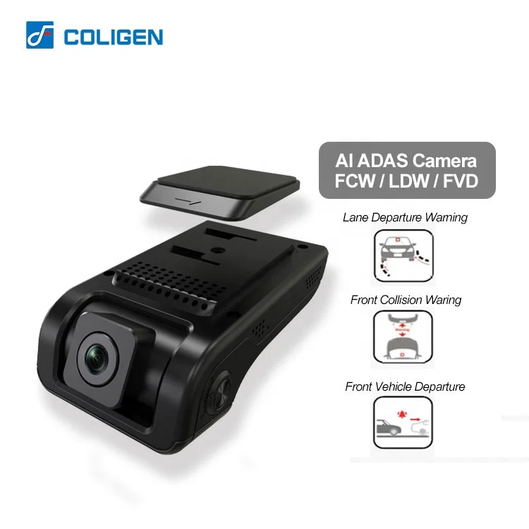 Coligen 1080P DVR Support Max 256GB Adas Car Alarm Forward Collision Warning System