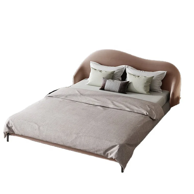 Разноцветная простая Стильная современная дизайнерская кровать цвета хаки (1600362362993)