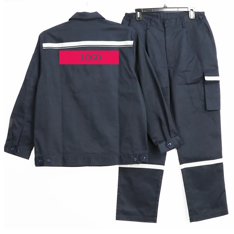 Hi vis European Cotton Twill Double Knee Mens Work Pants with multpockets