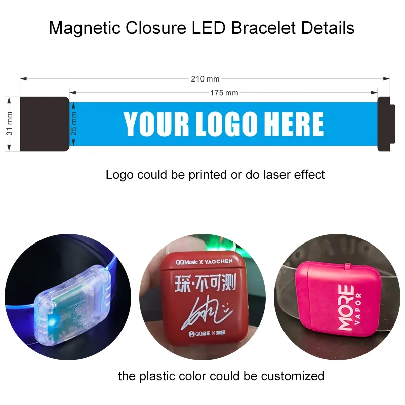 Ismart Night Club Glow Flashing Bracelets Neon Party Light Up Rave Concert Bracelets