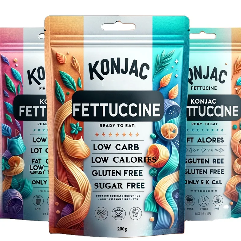 Zero Calorie Fat Free Glucomannan Fettuccine Konnyaku Noodles Fettuccine Sugar Free