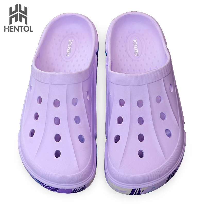 Hentol/2021 г.; Новейший товар по индивидуальному заказу; Мягкие сандалии-сабо из ЭВА с граффити; Женские пляжные шлепанцы;
