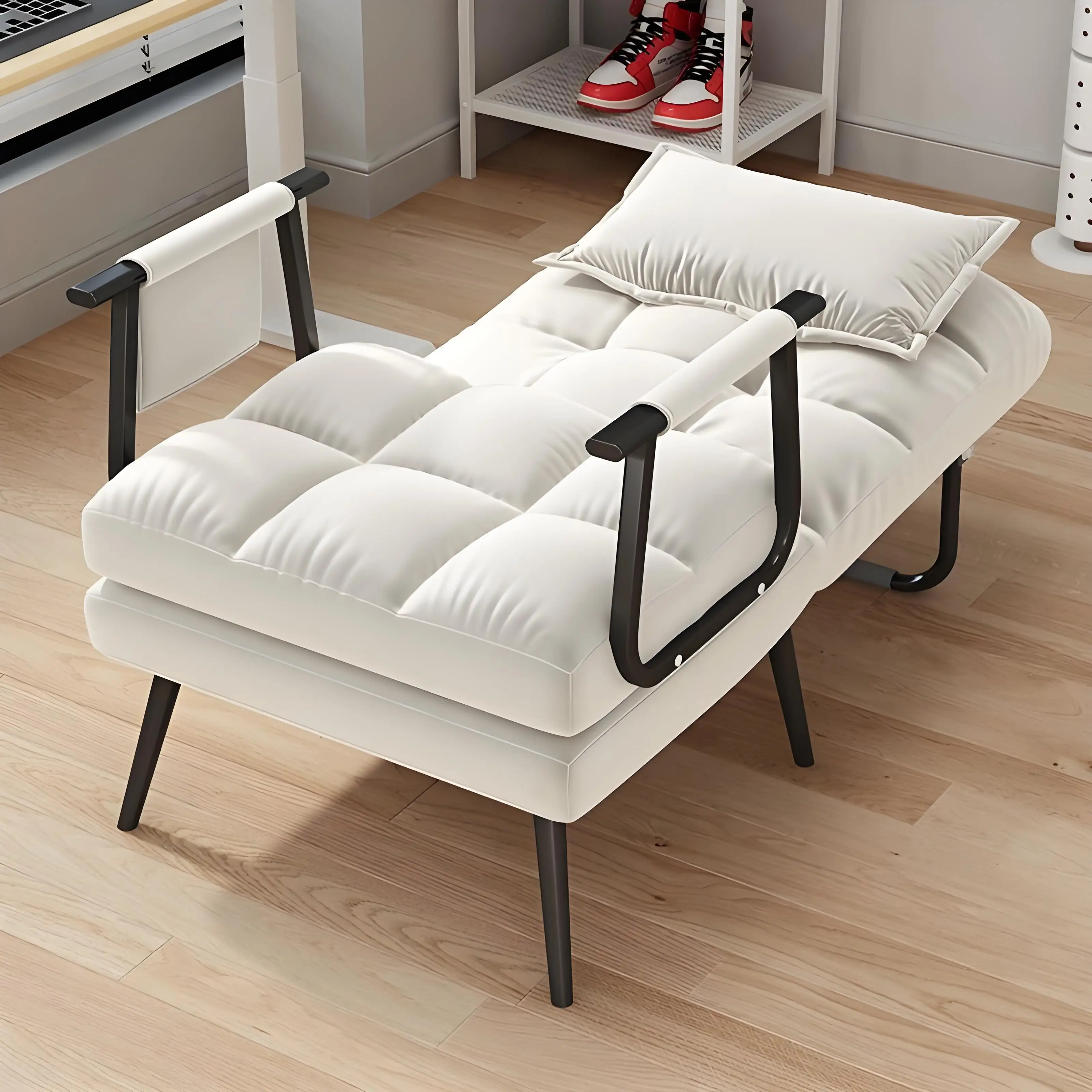 Home office lunch break, can sit or lie down, leisure backrest sofa, folding lounge chair