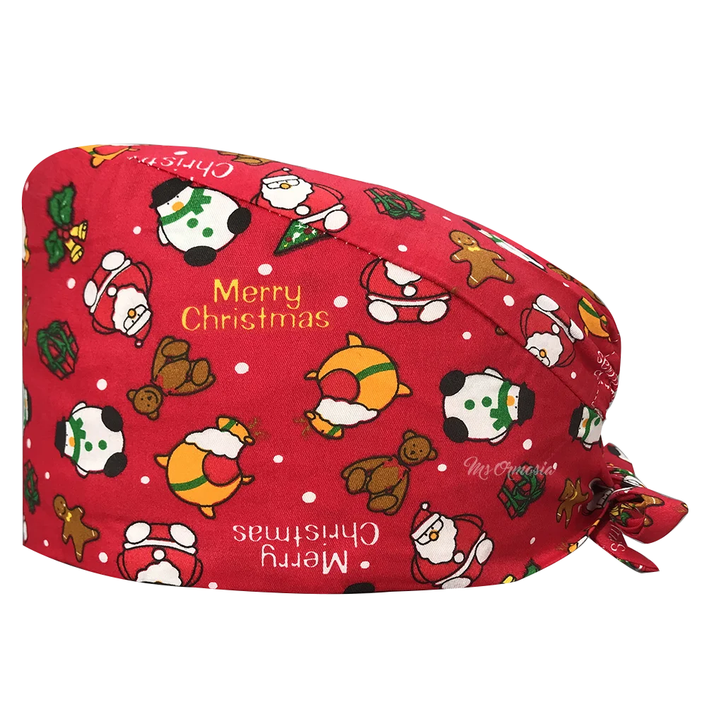 Wholesale Adjustable Nurse Scrub Cap Medical Nurse Doctor Surgical Hats Heart Print Pet Grooming Hospital Scrubs Caps