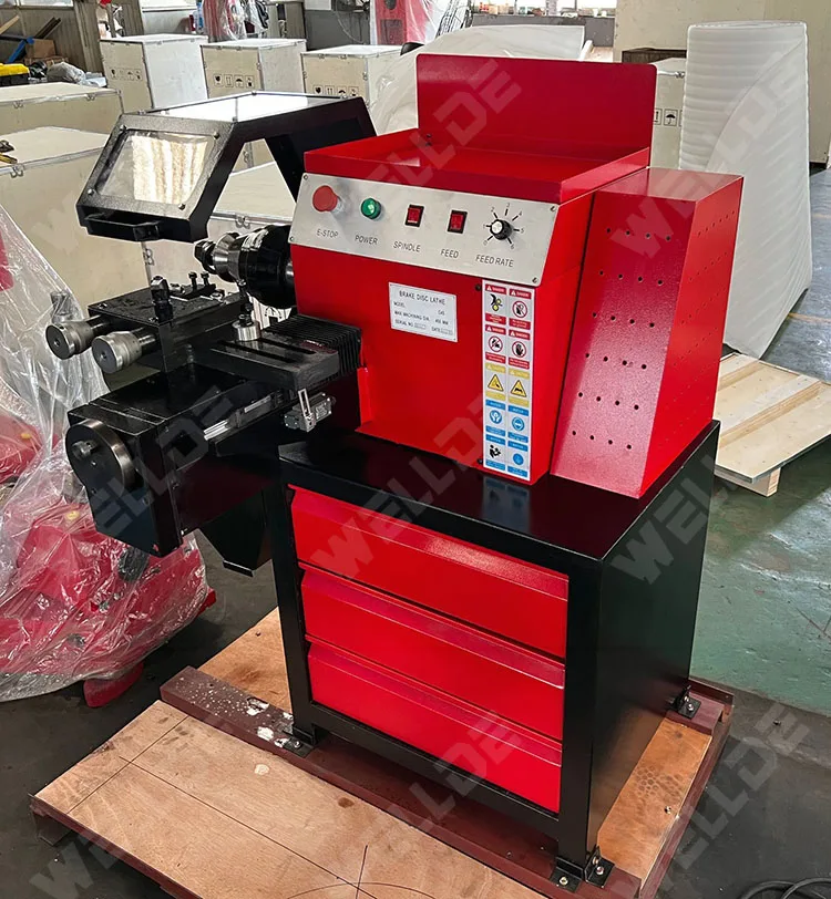 WELLDE C45 Brake Disc Drum Lathe For Car Repair Cutting Machine
