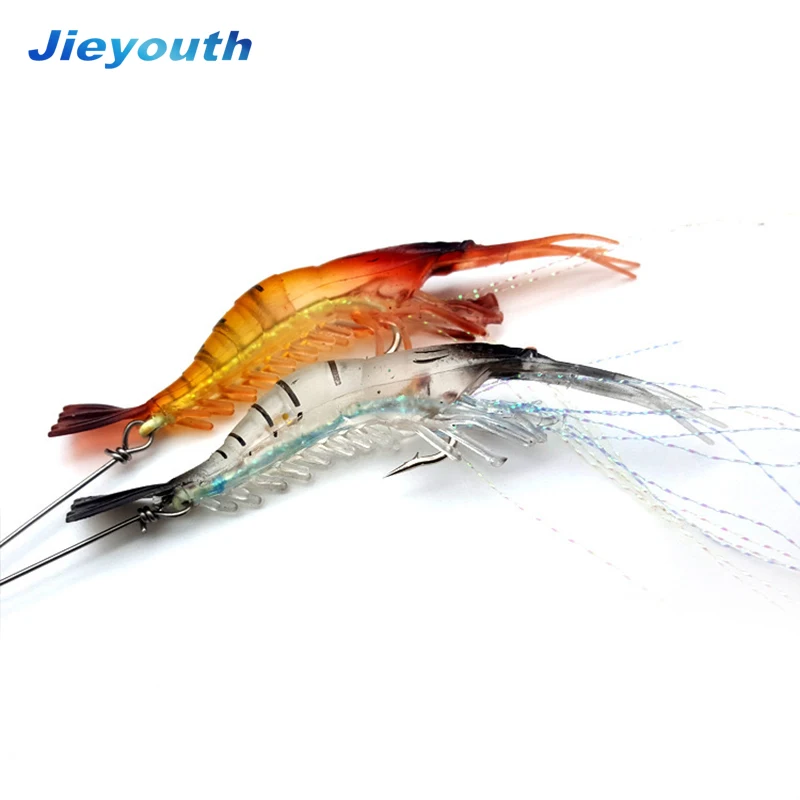 fishing lure Built-in Hook luminous Bait Shrimp kit Noctilucent Shrimp winter fishing fishing sea lure Sabiki Soft plastic