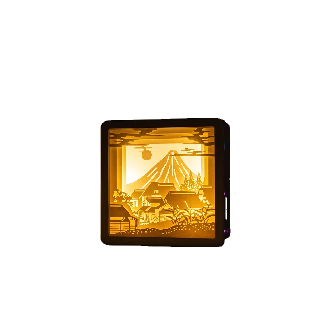 
LED Night Lamp Paper Engraved Horoscope Gift With Push-button 