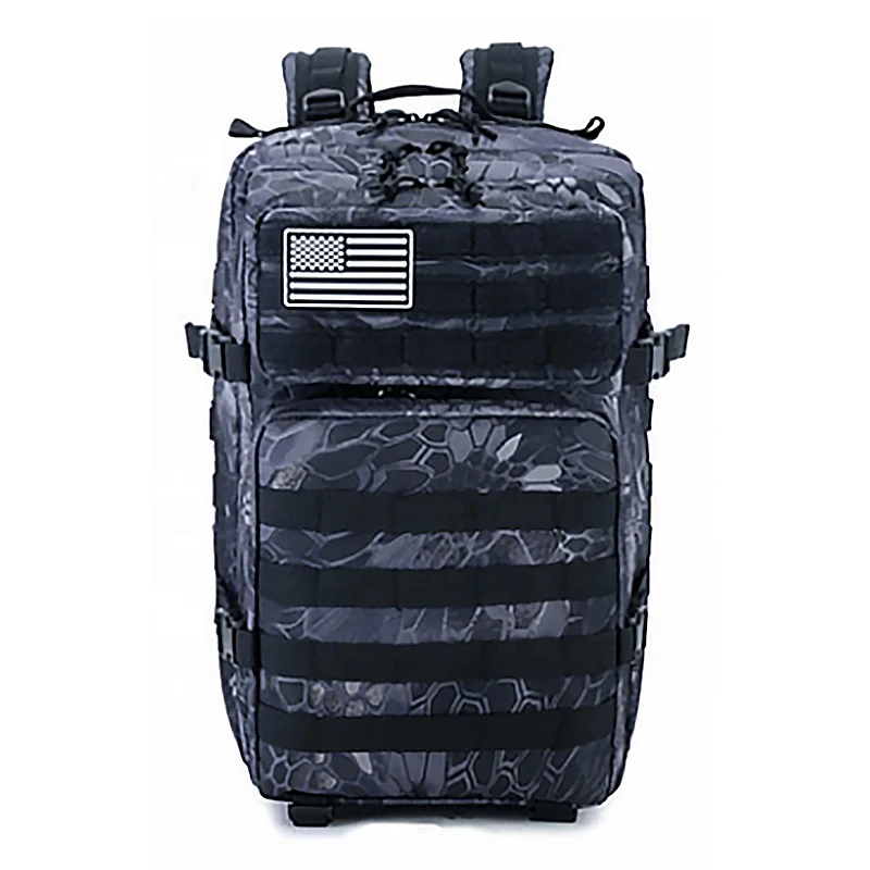 Custom Logo 45L Large Outdoor Sports Military Molle Bag Gym Gear Army Tactical Backpack Bag for Hiking Survival