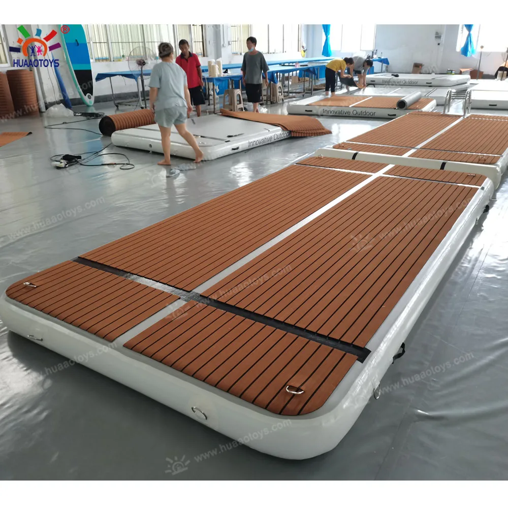 Drop stitch PVC Ocean multi person party inflatable floating Dock Jet Ski Inflatable dock platform