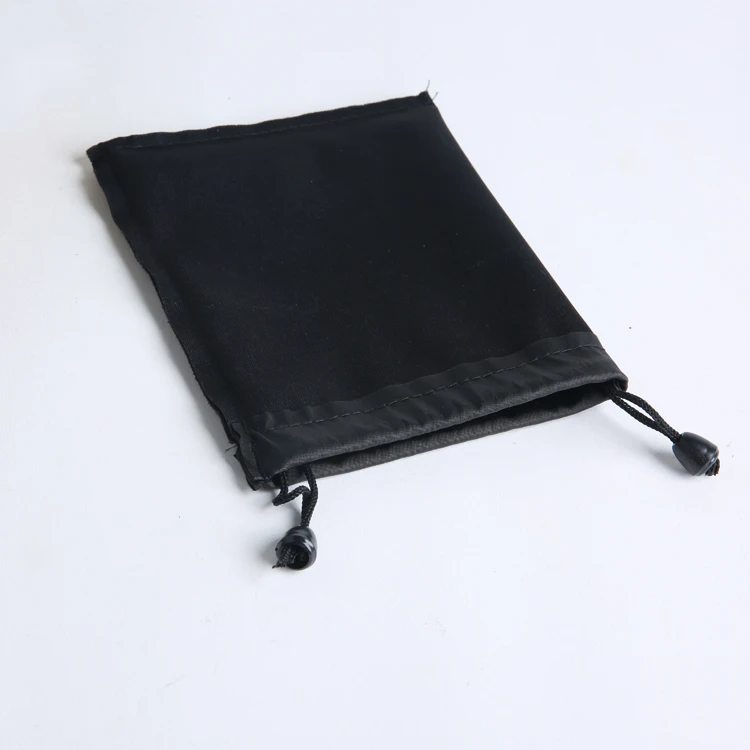 High quality cheap Black leather waterproof cosmetic travel bag pu drawstring bag