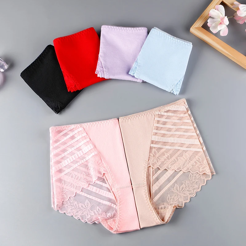 Ladies Sexy Underwear Women Sexy briefs Lace Panties women27s panties For Female Brief Transparent Breathable Cotton Lining
