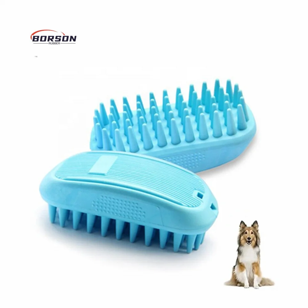 Dog Scrubber Shampoo rubber shower Brushes Soft silicone Pet Dog Bath Grooming Massage Brush