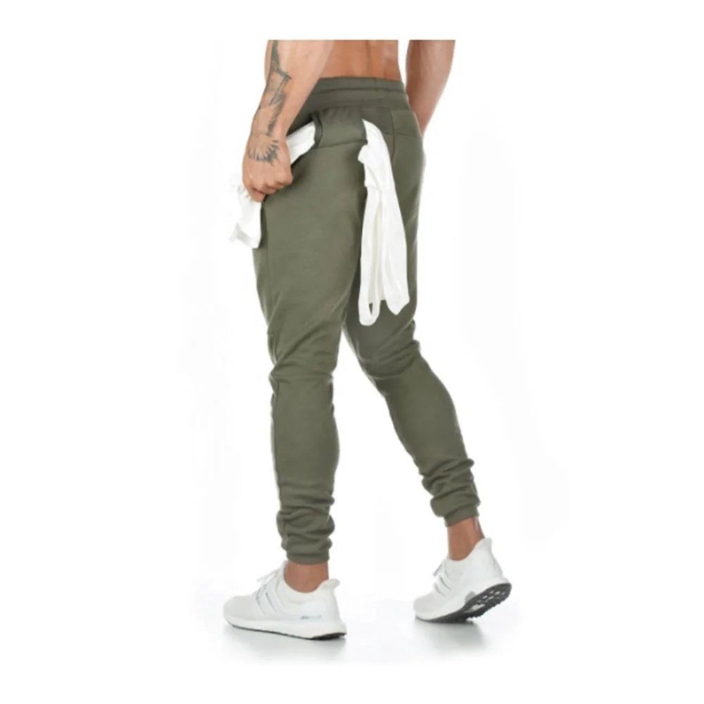 
 Высококачественные мужские штаны для бега, мужские тренировочные штаны с карманом для полотенца  