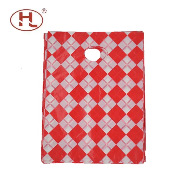 China Factory Customized Printing PE With Handle Shopping Thick Die Cut Plastic Gift Bags