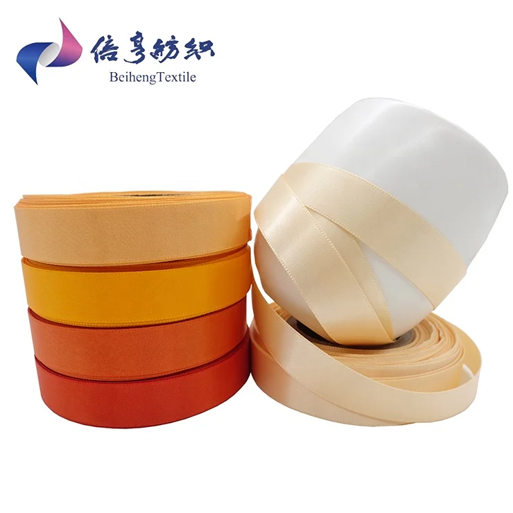 Hot Sale Yellow Color 1 Inch 25mm High Quality Christmas Satin Ribbon