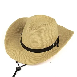 Custom Wholesale Cheap Summer Hat  Fashion Outdoor Beach Stripped Paper Straw Hat unisex Panama hats