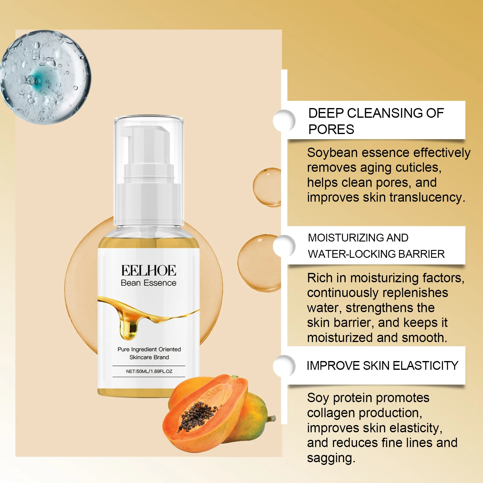 OEM Bean Serum For Remove Old Dead Skin Cells,Improve Skin Texture And Make the skin softer