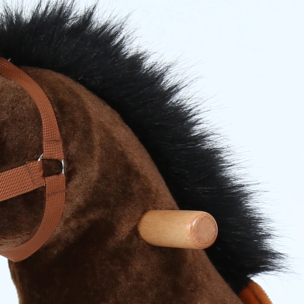 Animal rides for mall, adult ride on horse toy on wheels support 2 people riding together