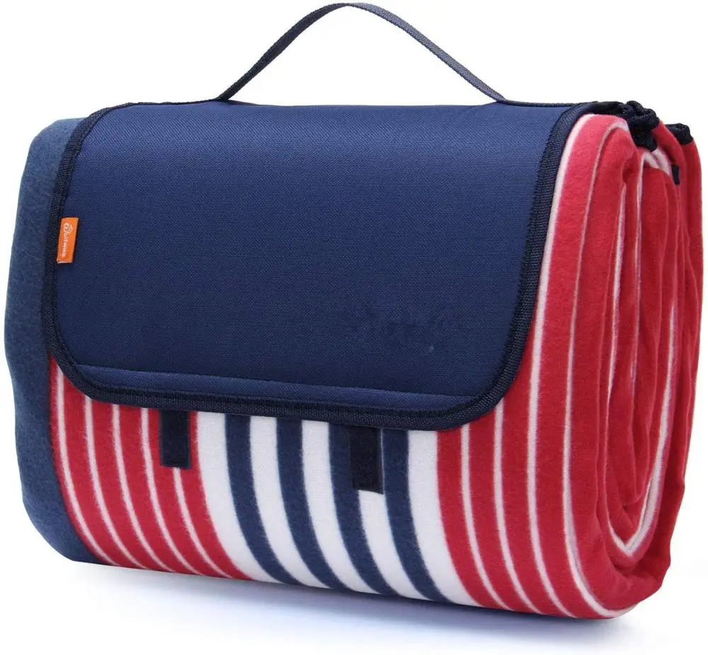 Picnic Blanket 150*200cm Fleece Outdoor Blanket with Waterproof Backing Portable