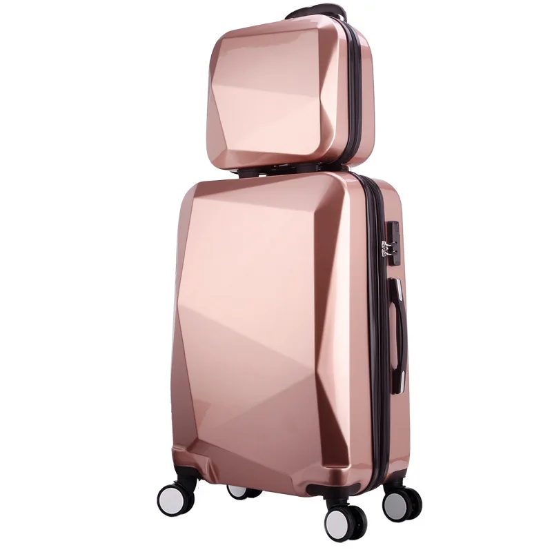 2021 New fashion Cheap ABS Trolley Four Wheels Hard Shell Luggage Travel Suitcase with hand bag