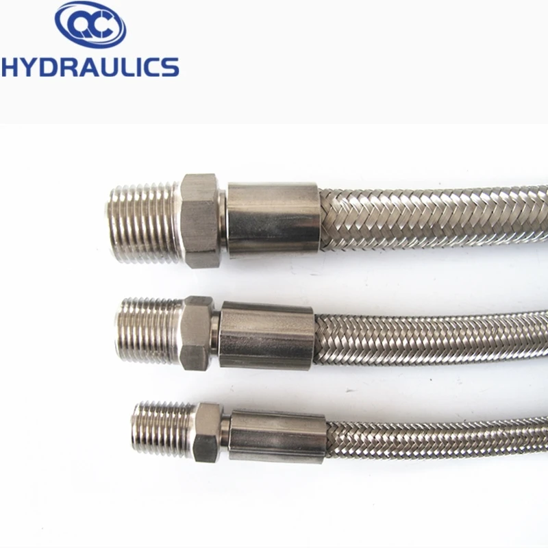 oil and gas PTFE hose with stainless steel wire braided