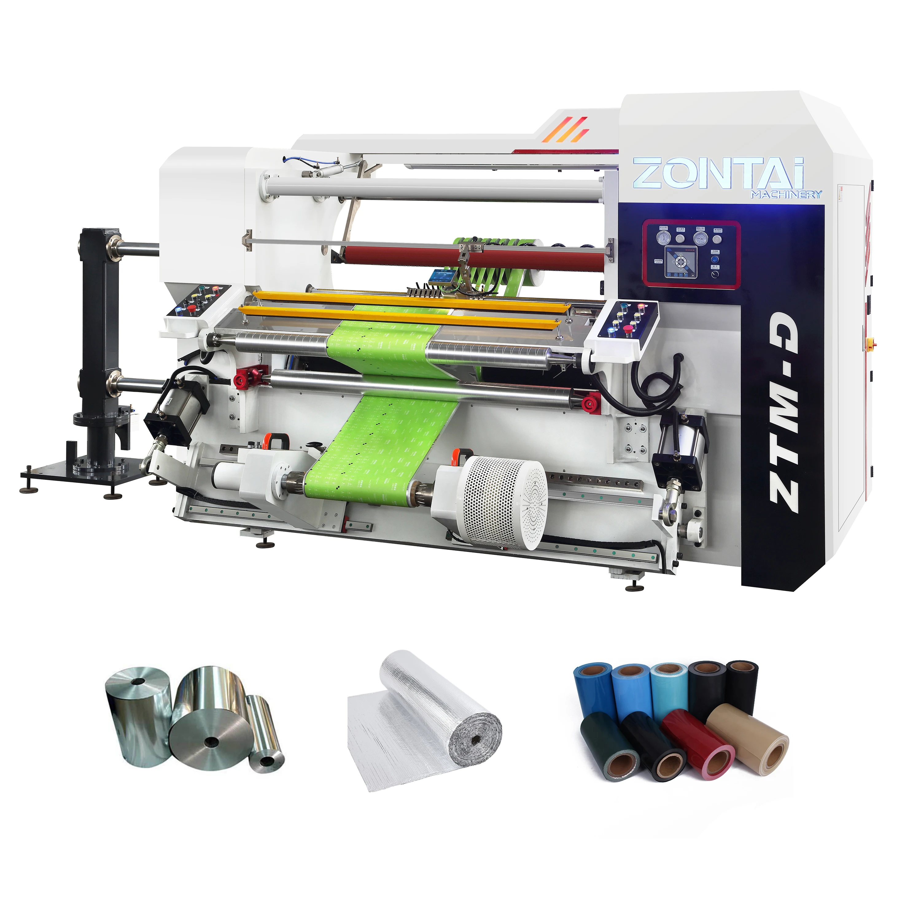 Slitting and Rewinding Machine Slitting Rewinder Woven Fabric 400m/min Production Capacity White