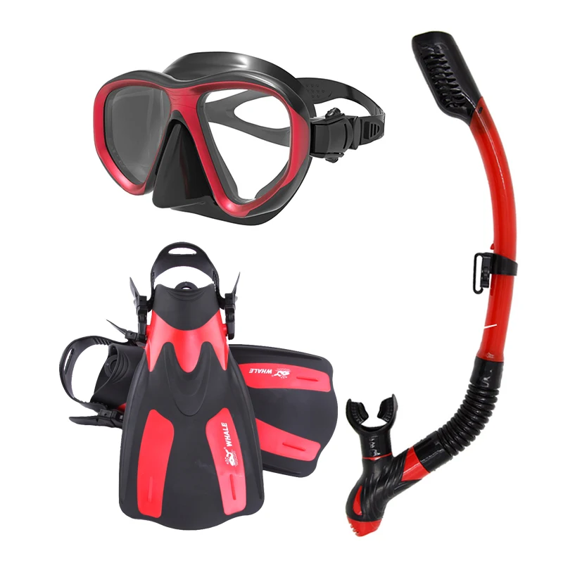Diving Snorkel Set Professional Swim Snorkeling Tube Scuba Diving Fins Monofin Flippers Shoes Equipment Adult Child