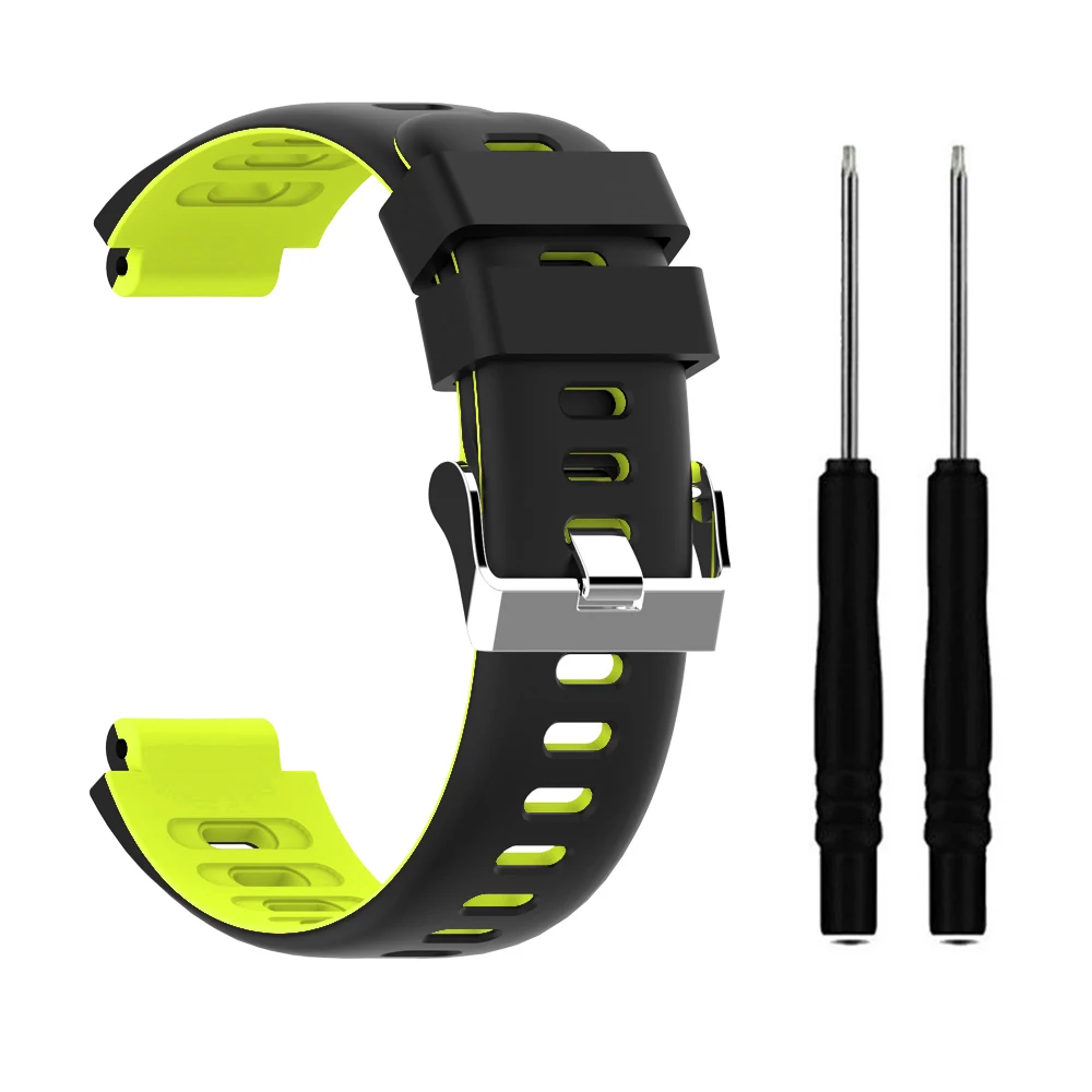 Силиконовый ремешок для наручных часов Garmin Forerunner220/230/235/620/630/735xt сменный двухцветный Forerunner