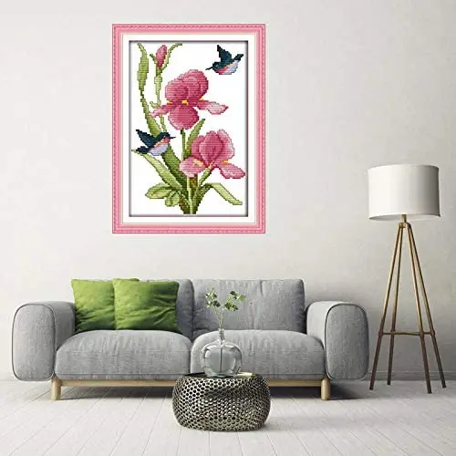 
Wholesale Cross Stitch Stamped Kits Full Range of Embroidery Starter Kits Beginners for DIY 11CT 3 Strands 