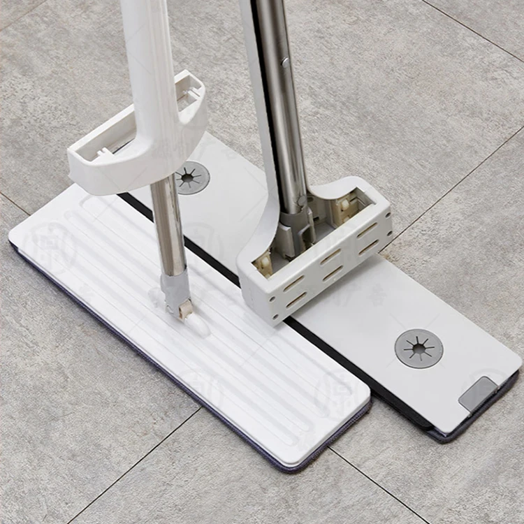 2022 New Hand Free Self-cleaning 42cm Enlarged Panel Mite Removal Disinfection Floor Cleaning Squeeze Flat Mop