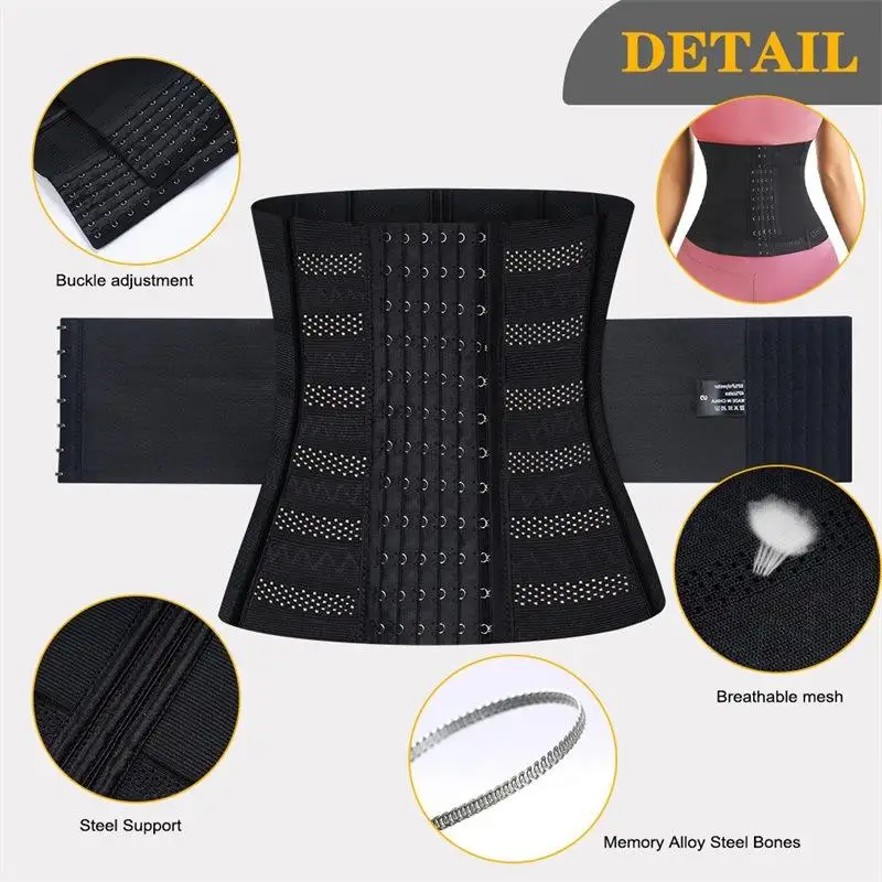 Latex Women Plus Size Belly Girdle Tummy Control Waist Trimmer Cincher Corset Wrap Belt Waist Trainer Shaper Shapewear