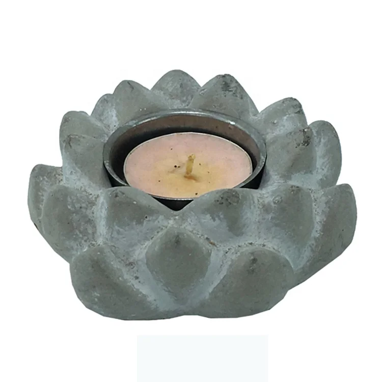Creative design tealight holder ceramic cement candlestick candle holder table decoration for home decor garden ornaments