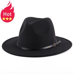 Шляпа Женская шерстяная с широкими полями, на осень/зиму