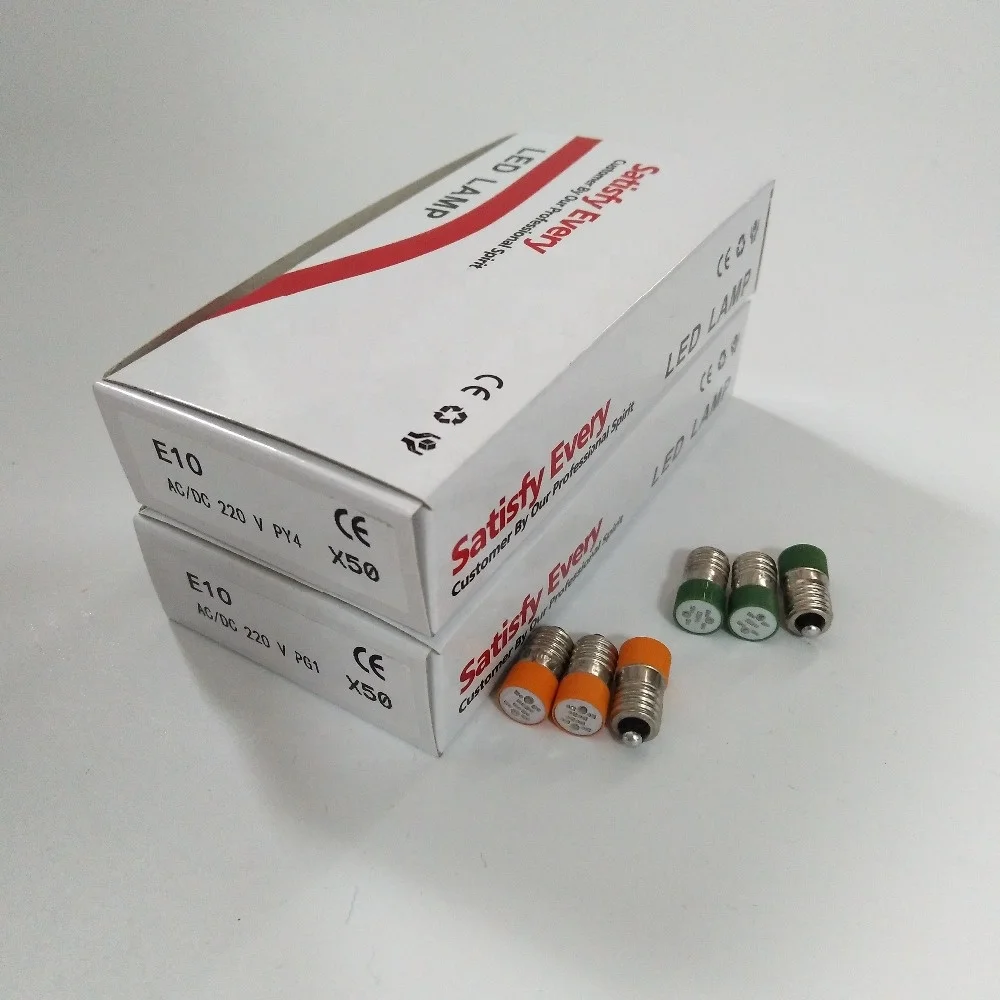 High Brightness 10mm E10 220VAC 230V 110V 120V or DC 24V 12V Mini LED Bulb Lights Lamp Head