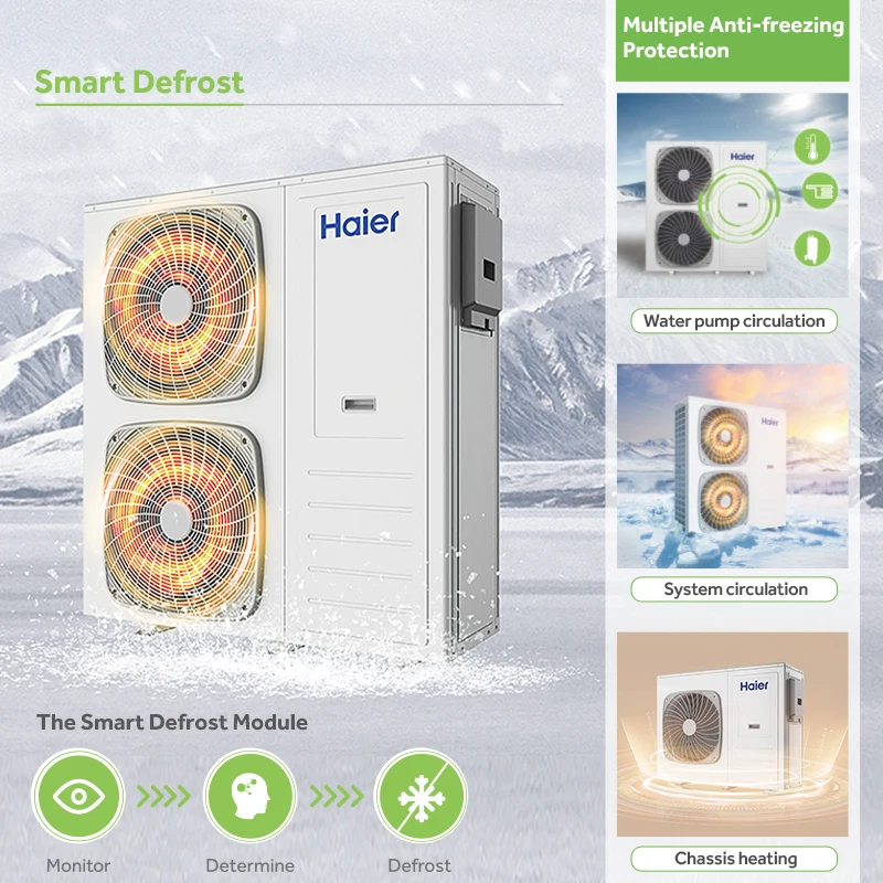 Eco-Friendly Residential EVI DC Inverter All In One Central Air Conditioning Heating System With Heat Pump