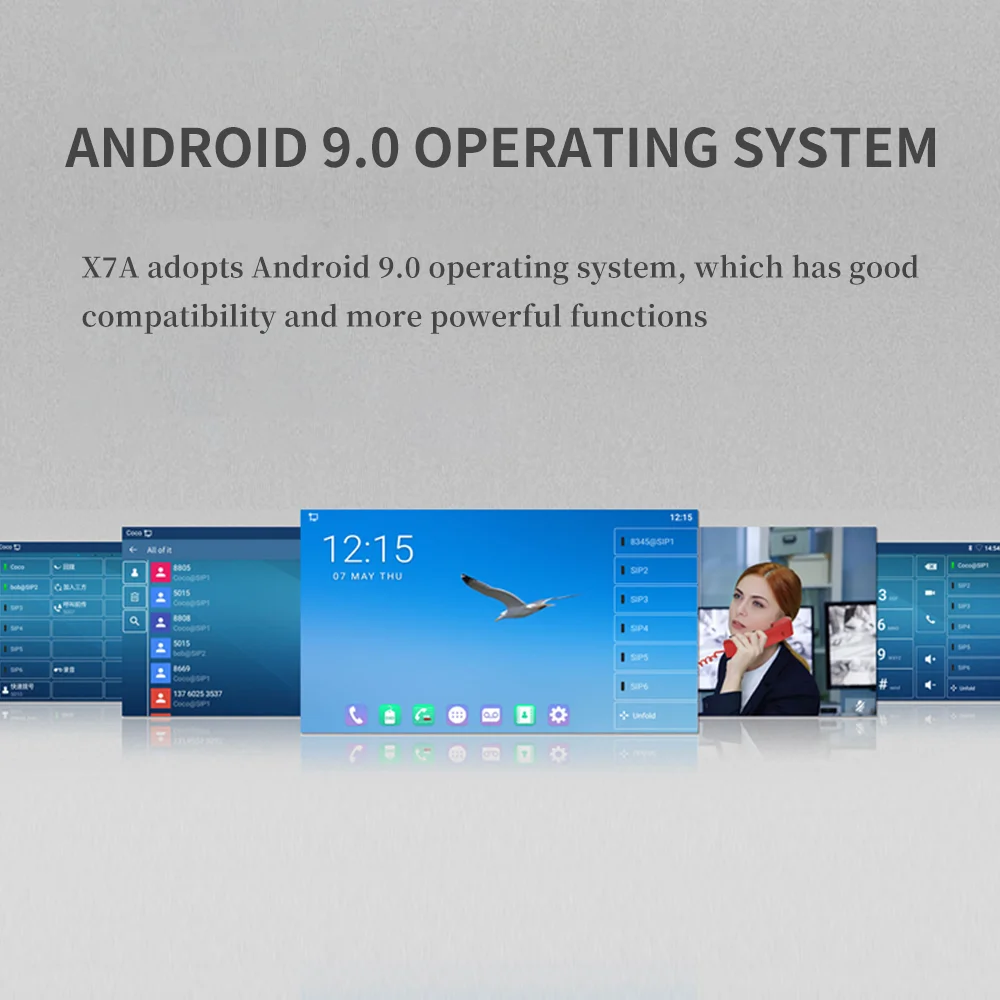 Visual Large-screen Sip Phone Voip Wifi Touch Screen Phone