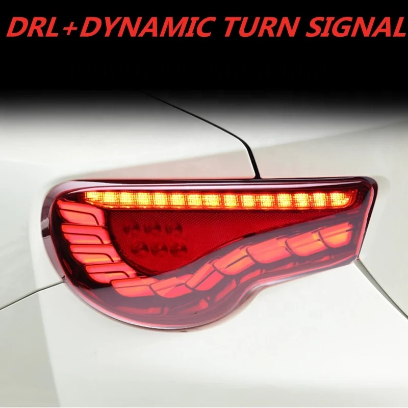 HCmotion Factory Start UP Animation DRL BRZ FT86 GT86 Scion FR-S Rear Lamps 2012-2021 LED Tail Lights For Toyota 86