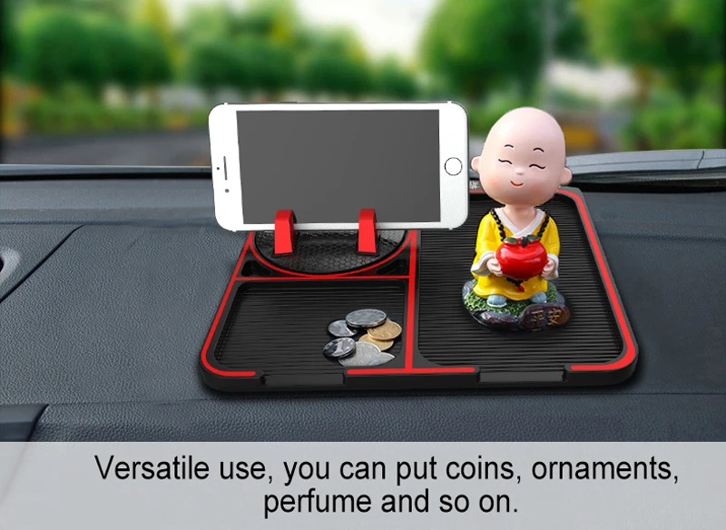 Anti-Slip Silicone Car Phone Dashboard Pad Mat,Hands-free Cell Phone Holder For Car/Home/Office Compatible With iPhone 7 7P 6s 6