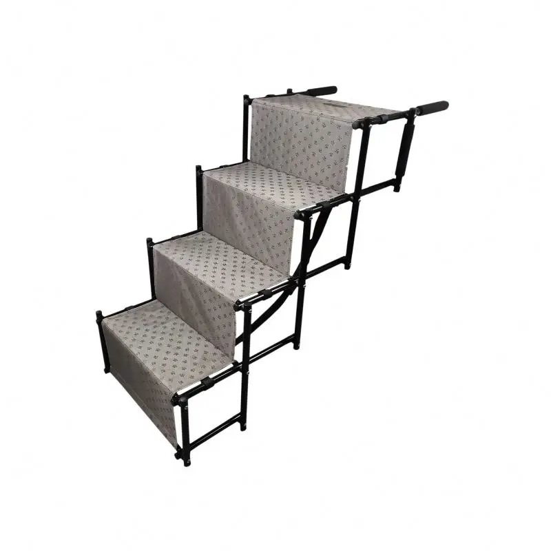 
Factory direct foldable pet stairs dog steps for car Portable Black Travel Dog Ladder Multi-function Pet Dog Stairs 