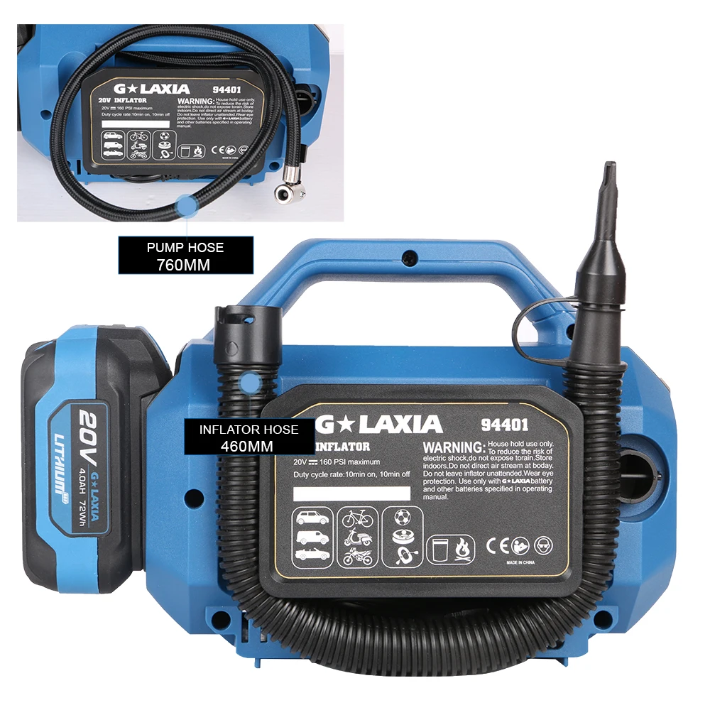 160PSI digital display setting USB interface Blower & inflator with LED light